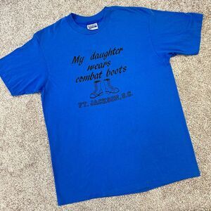 Vintage My Daughter Wears Combat Boots Ft. Jackson, SC Shirt Men XL USA Made 80s
